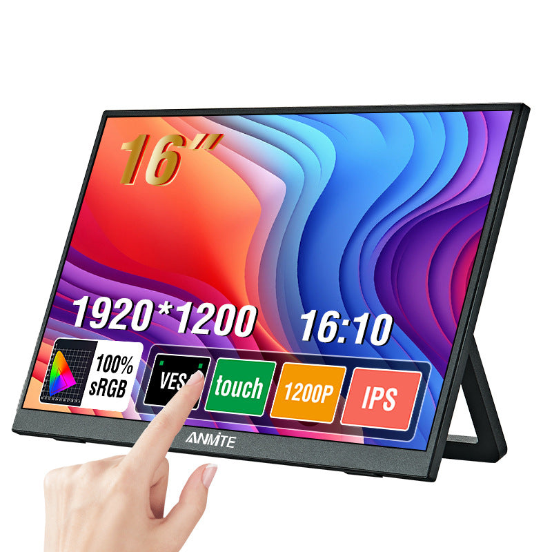 16-inch touch screen portable monitor 16:10 touch screen with stand for mobile phone and computer ex