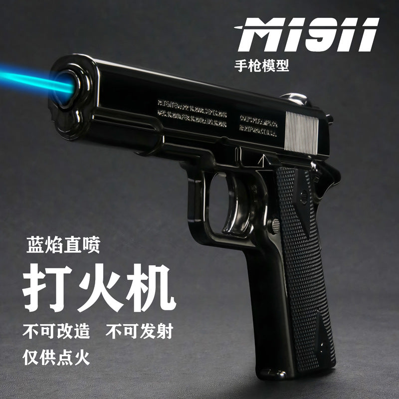 (), windproof blue gun, creative lighter, anti-stress, can launch, Birthday gift