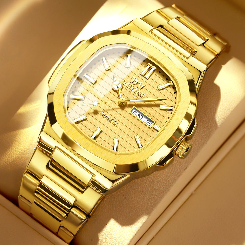Daiyang Brand New Men's Watch Waterproof Luminous Dual Calendar Watch Men's Ultra-Thin Quartz Watch