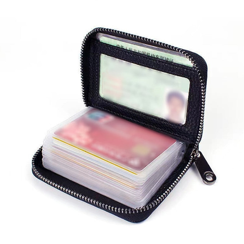 New 20 Card Holder Women's Exquisite High-end Men's Anti-theft Brush Large Capacity Card Holder Mult