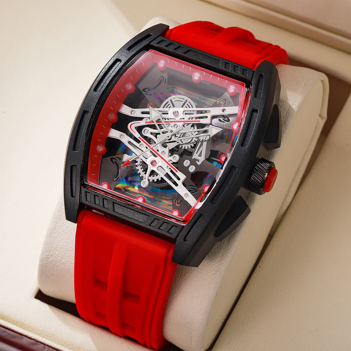 #1 black shell red strap GS2603