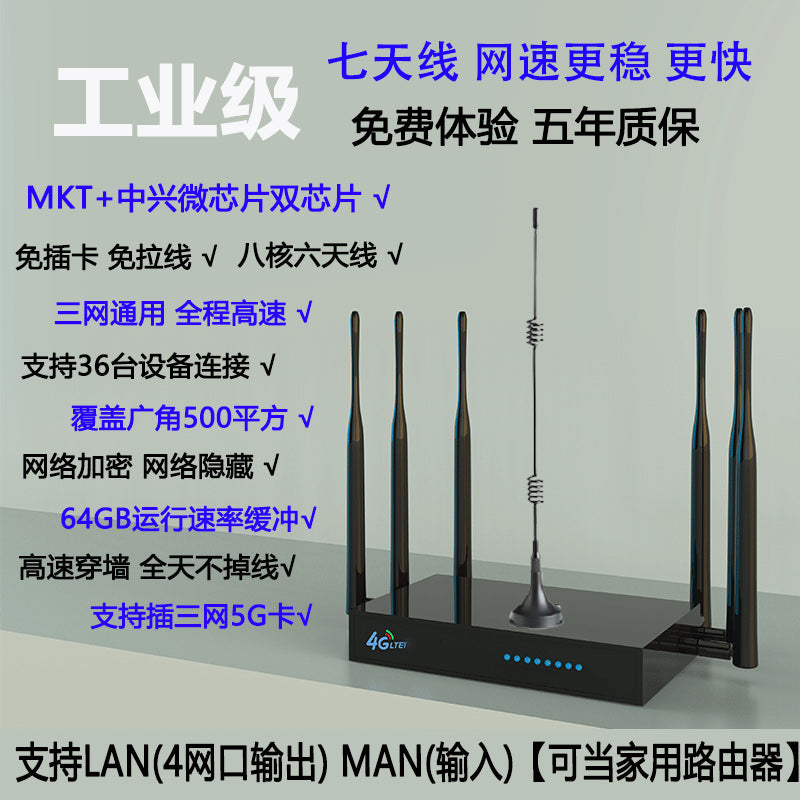 Industrial router card-free portable wifi wireless wifi three network broadband mobile wilf dual-ban