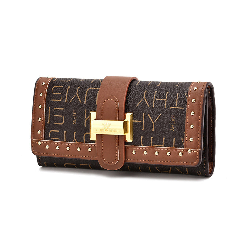 Universal retro long wallet, shoulder bag