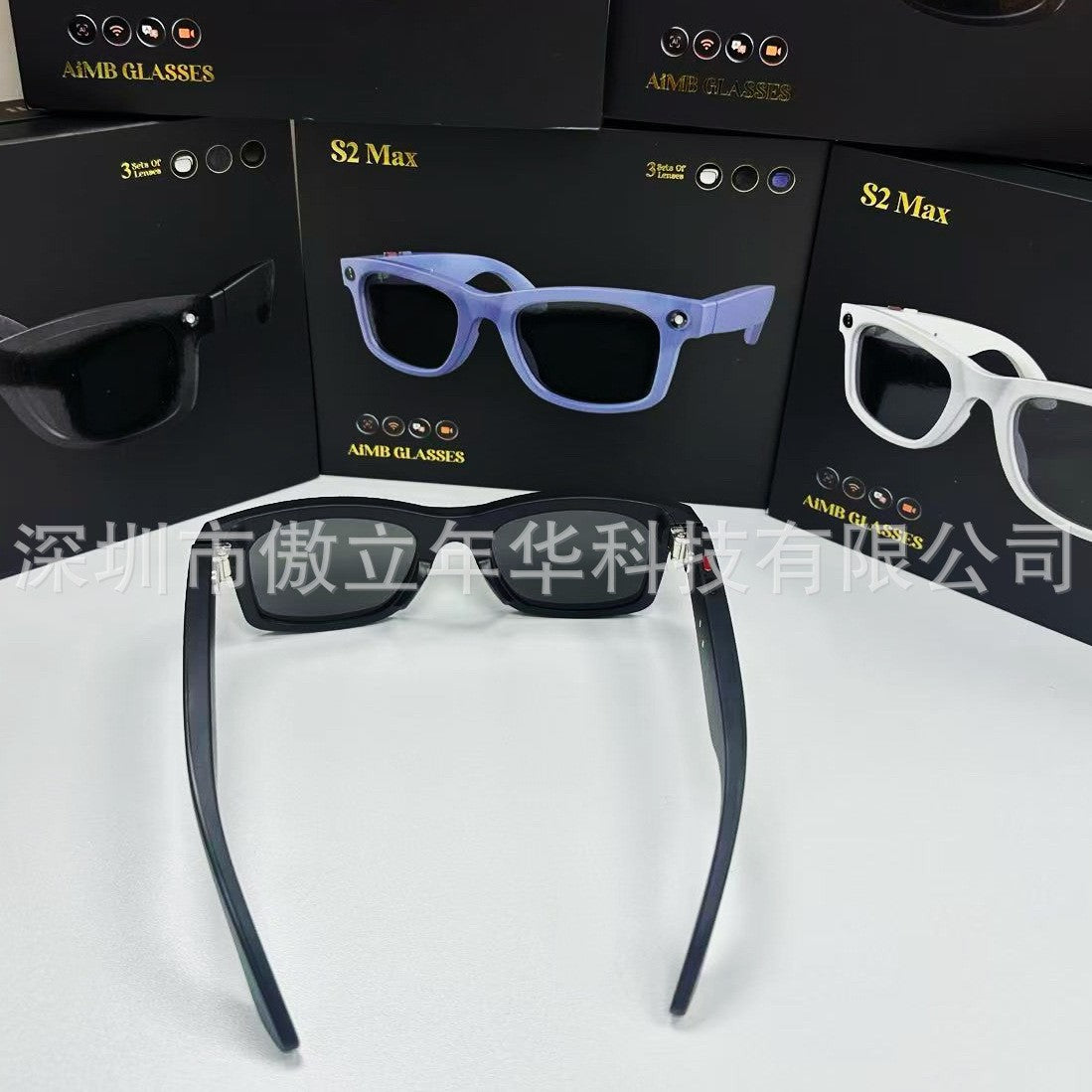 Cross-border hot model S2MAX smart glasses 500W pixel video and photo AI translation glasses image r