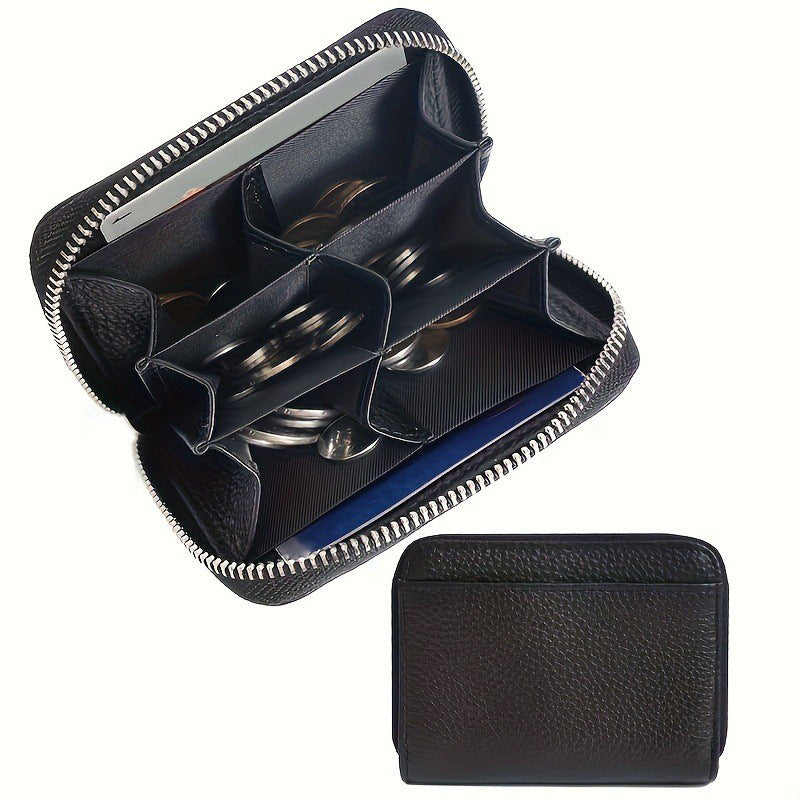 New Short Coin Purse Women's Genuine Leather Texture Small Wallet Fashion Coin Bag Women's Card Hold
