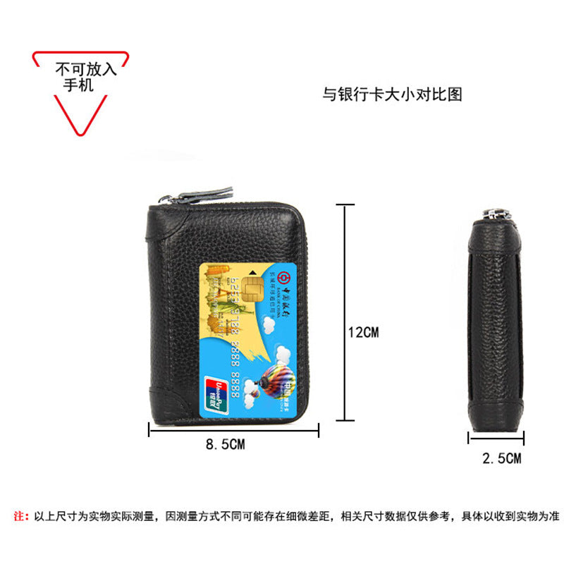 (Cross-border trading), organ, leather anti-magnetic card holder for business cards, genuine leather