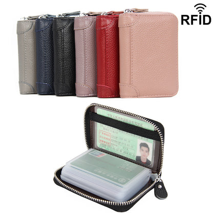 (Cross-border trading), organ, leather anti-magnetic card holder for business cards, genuine leather