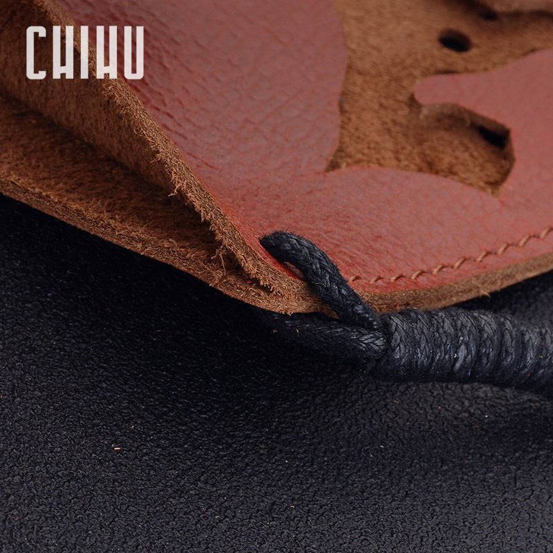 Universal cartoon leather card holder for men and women for students, travel card and cardholder cas