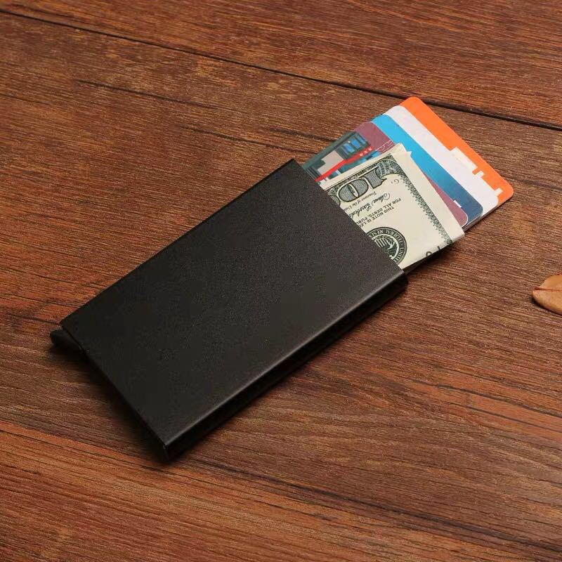 Automatic pop -up credit card box business card box metal aluminum alloy defense RFID card bag bank 