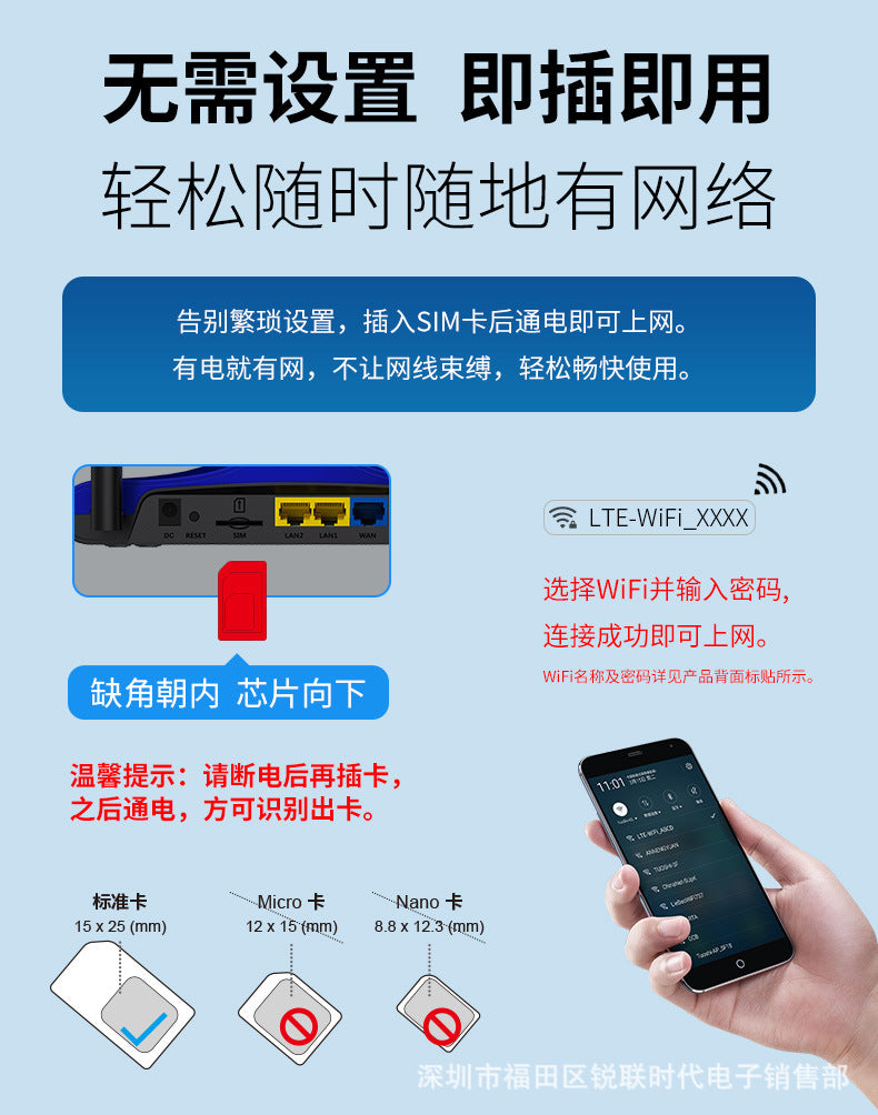 4G 5G wireless router WIFI CAT6 CAT6 Cat12 Factory Direct Selling Malay Wireless Mod 300M