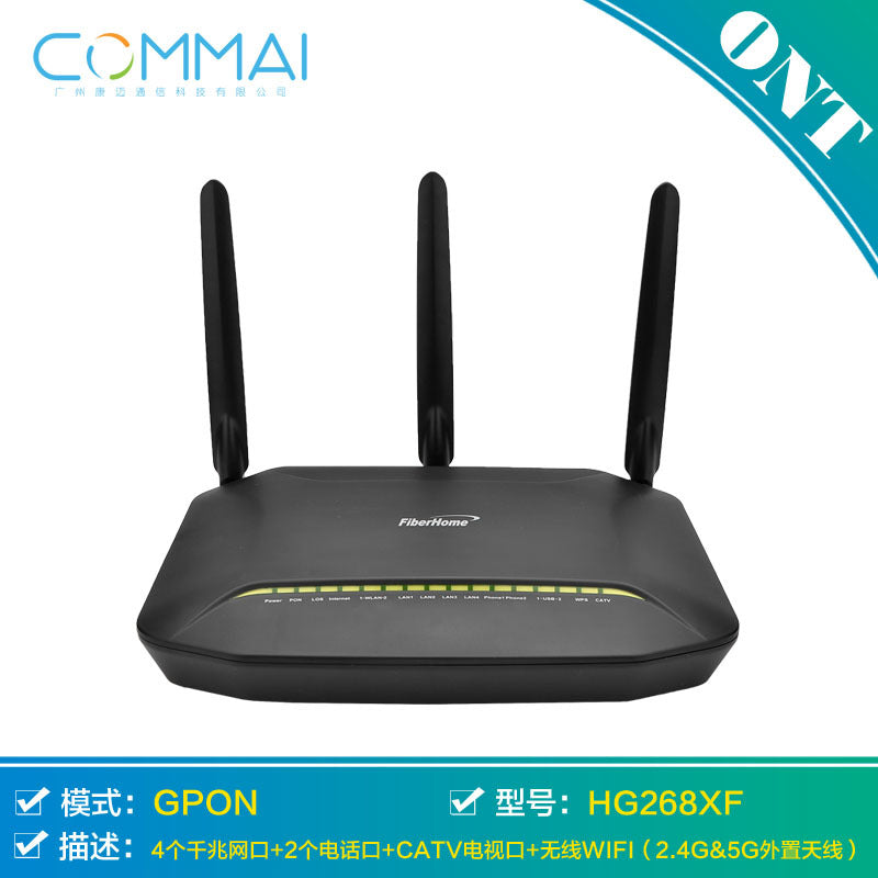 For Fenghuo HG268XF] 4 Gigabit Ethernet Ports + 2 Phone Ports + CATV Tv Ports + Wireless WIFI