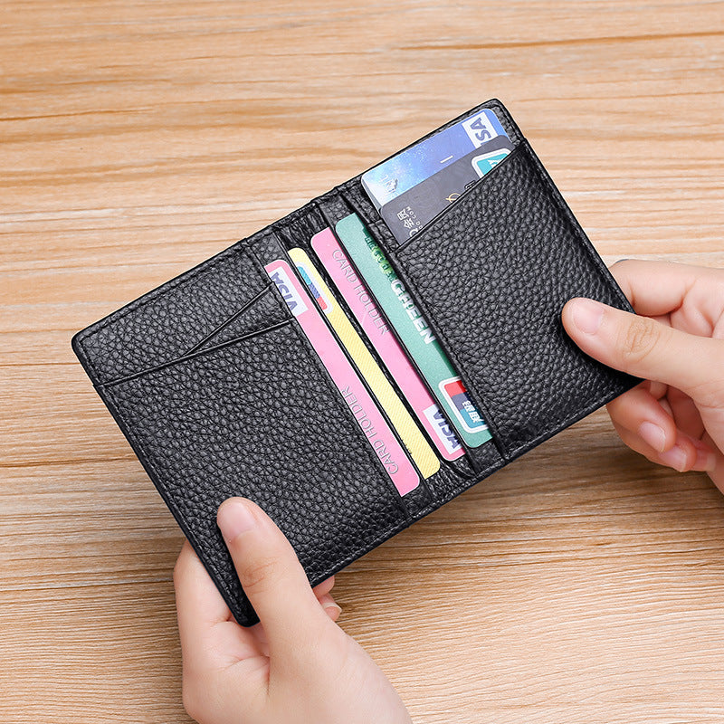 (Cross-border trading), leather ultra thin card holder, cards, cowhide, anti-theft, genuine leather
