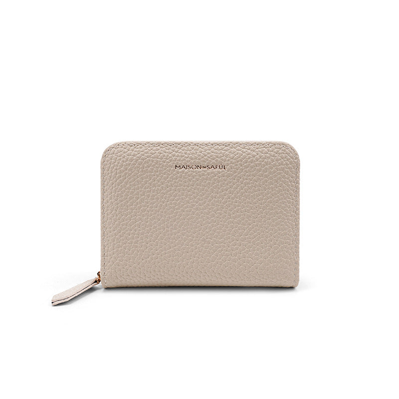 Japanese sophisticated card holder, shoulder bag, capacious wallet, chain with zipper, fresh small b