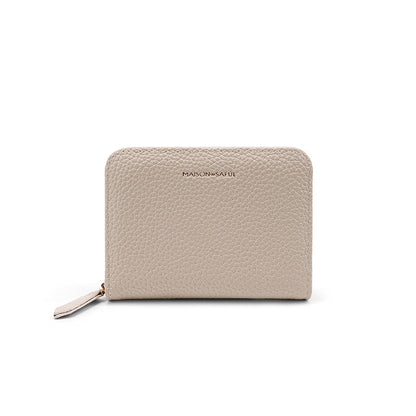 Japanese sophisticated card holder, shoulder bag, capacious wallet, chain with zipper, fresh small b