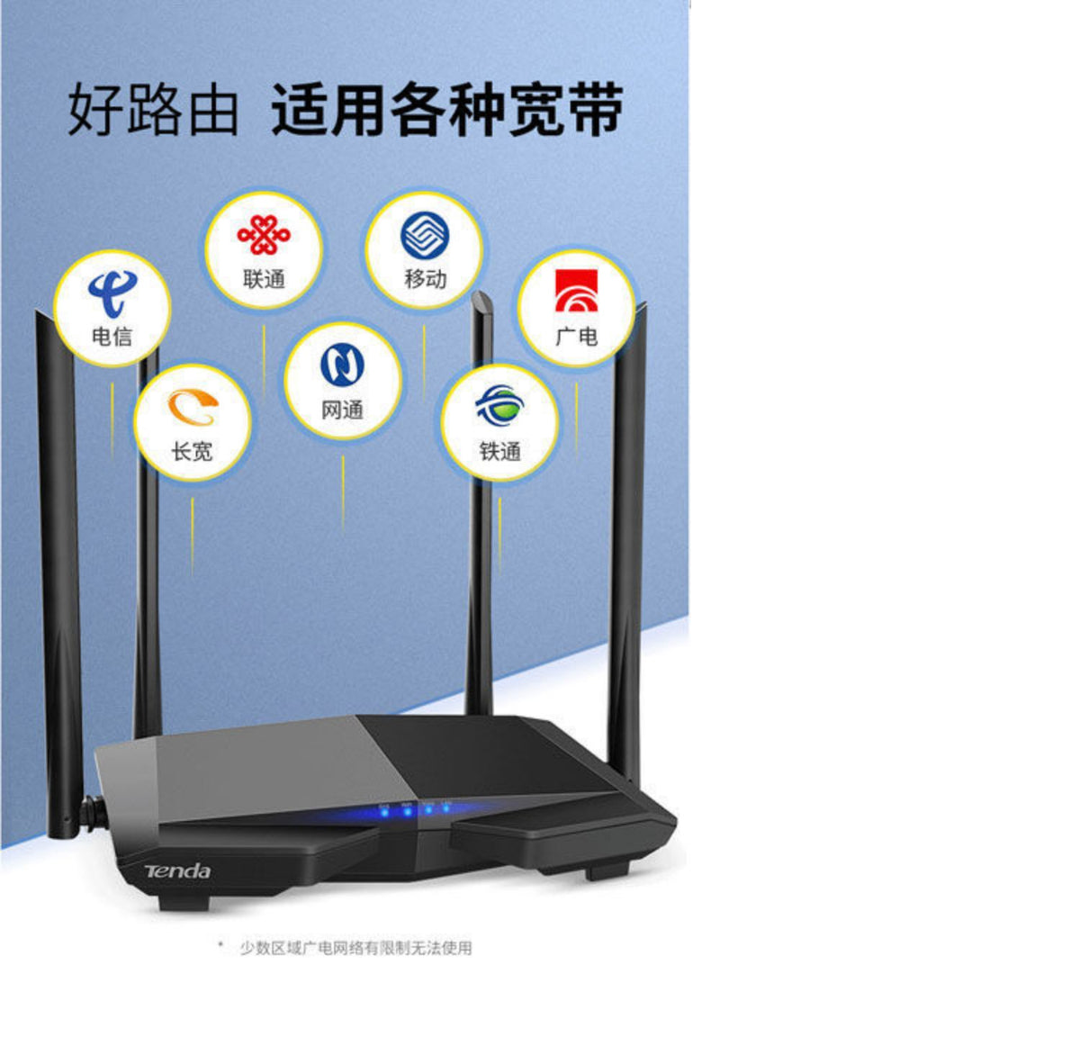 Second -hand Tengda wireless router Household large apartment 1200M Gigabit 5G dual -frequency AC6 c