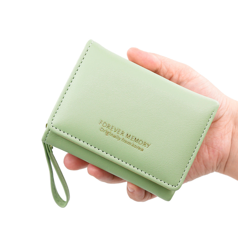 (), short wallet, small clutch bag, shoulder bag with zipper, Korean style