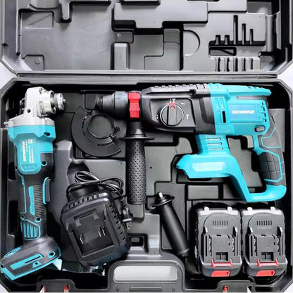 (Cross-border trading), universal set, lithium battery, electric electric drill, wrench, 4 pieces