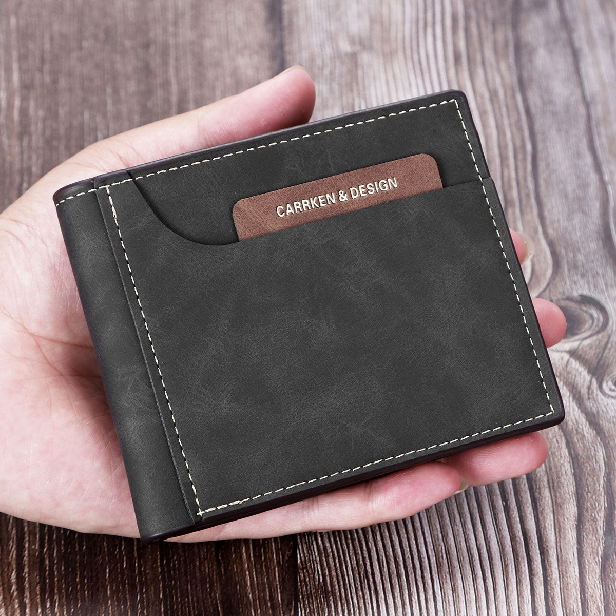 Cross-Border Supply Men's Short 80% off Wallet Horizontal Wallet Student Coin Purse Multiple Card Sl
