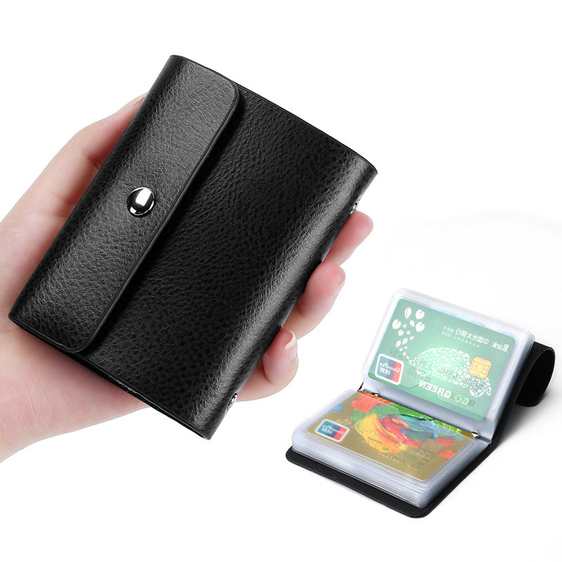 Men's fashionable women's leather card holder for business cards for driver's license, for credit ca