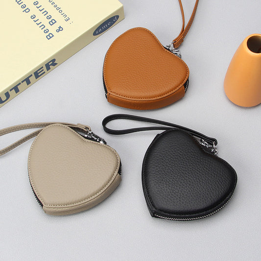 Wallet, shoulder bag, cute handheld pen, coins, lipstick, headphones, storage system, genuine leathe