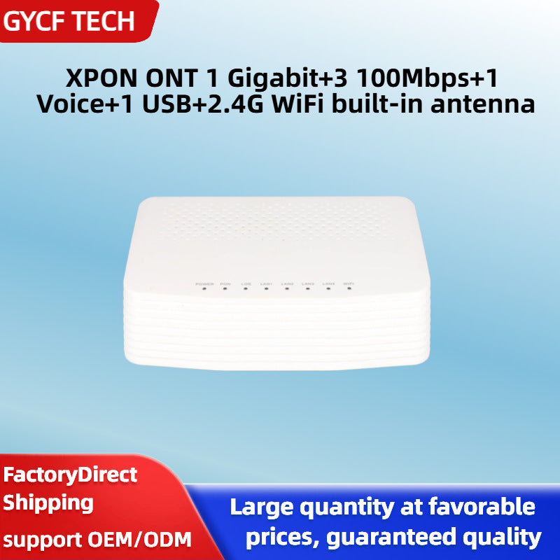 GS3101 Gigabit Optical Modem 1GE+3FE + Voice Port + USB 2.4G WiFi XPON ONT