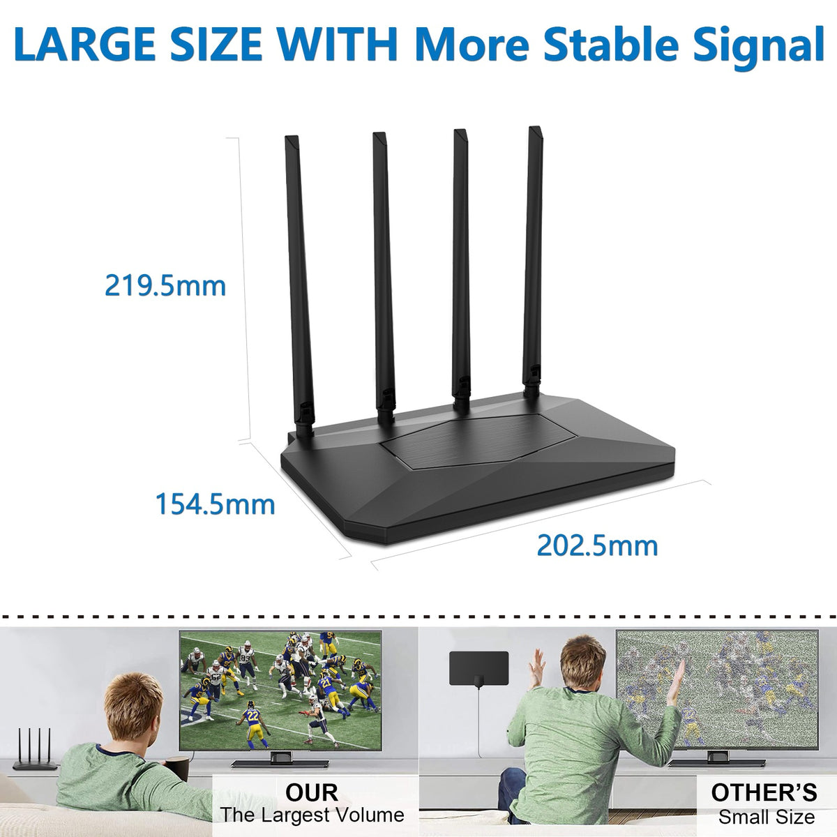 Terrestrial Wave Digital TV antenna DVB t2 dual amplifier antenna HDTV Indoor digital TV antenna