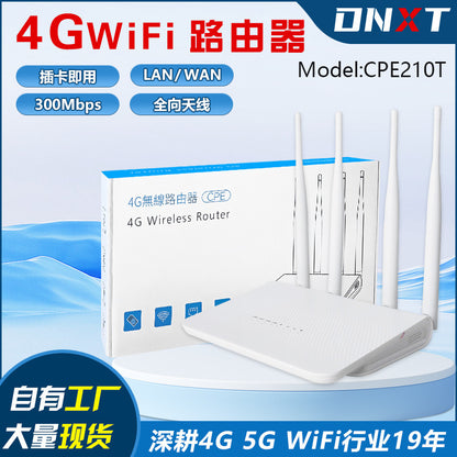 4G router LTE wireless WiFi household office CPE sharing 3 network port with sim card router