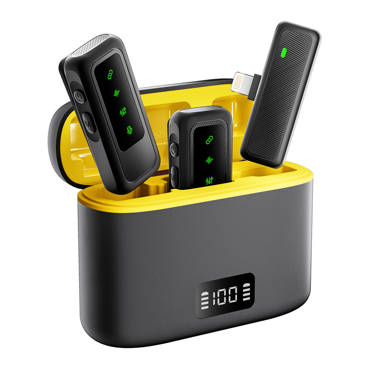 M8PRO black and yellow Lightning interface