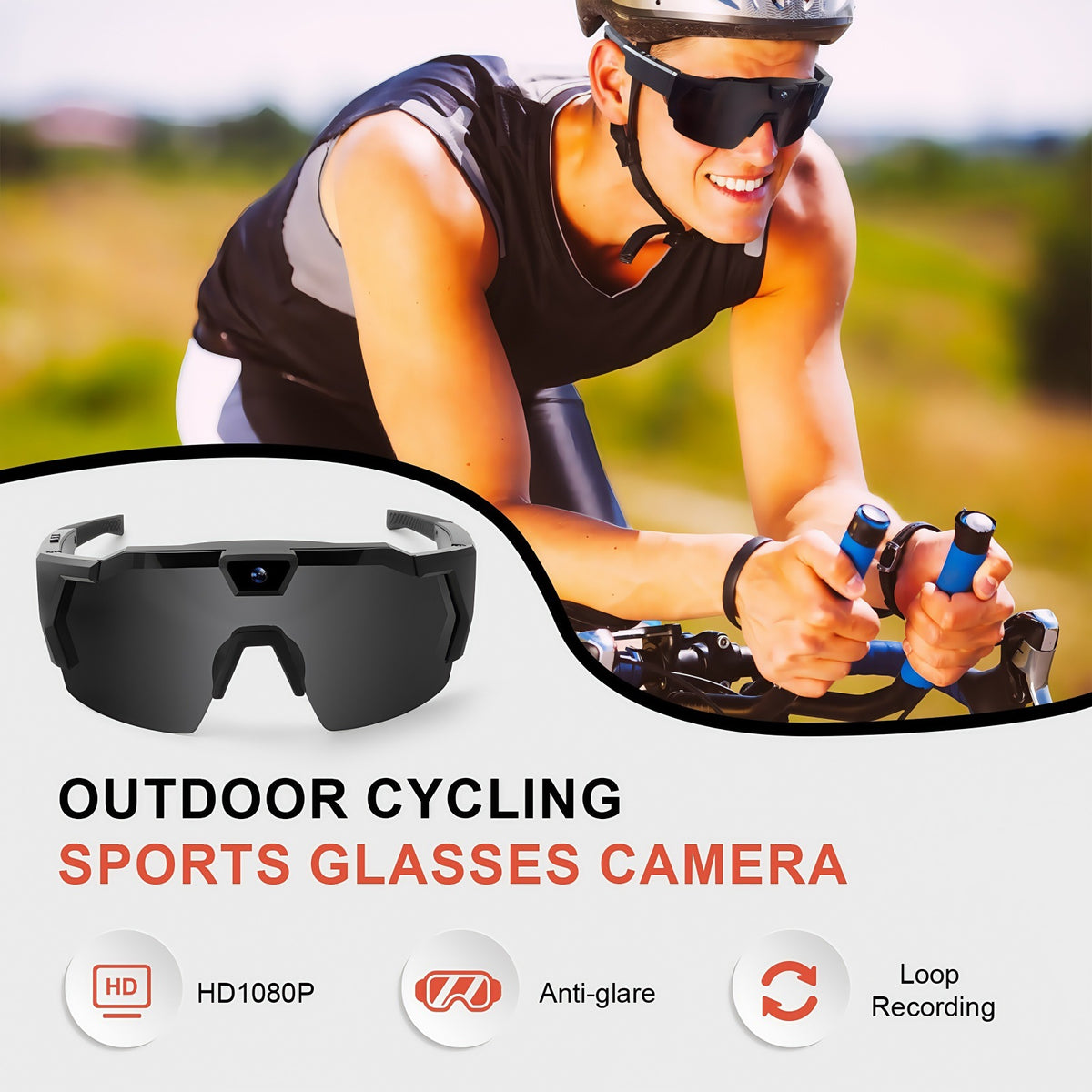 Sunglasses, glasses, videocamera, smart travel CCTV camera, recorder