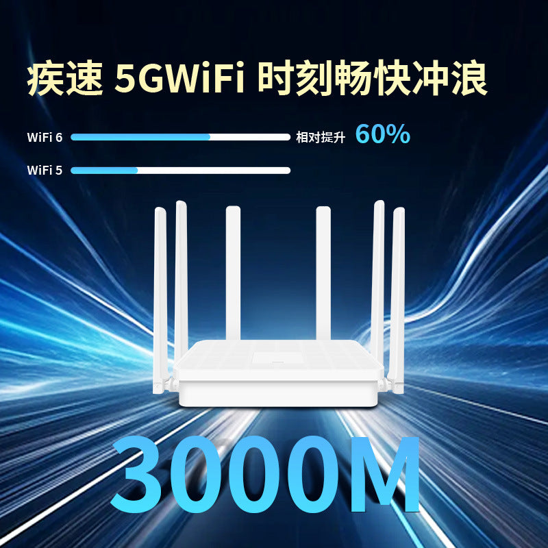 WIFI6 Gigabit High Speed ​​AX3000 home router 5G dual -frequency wall -piercing king whole house cov