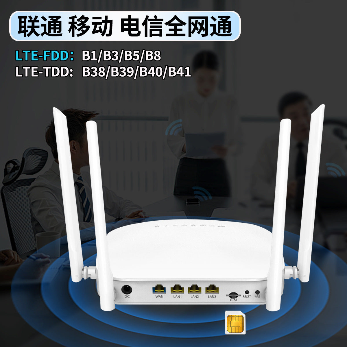 US version of full Netcom plug -in 4G phone SIM traffic card to wifi hot Gigabit broadband wireless 