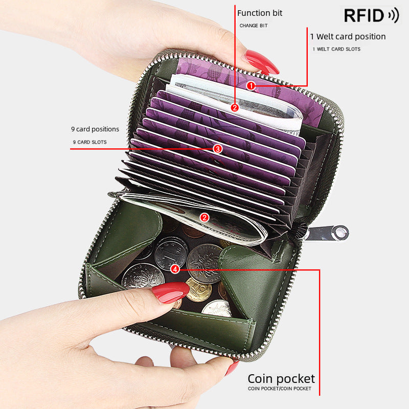 (Cross-border trading), (), Japanese organ, capacious card holder, coins, wallet, anti-theft, genuin