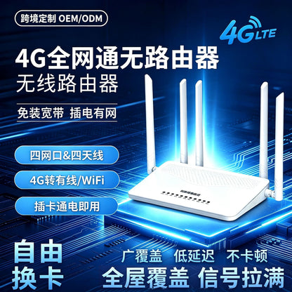 4g full network plug-in card router mobile unicom telecom wireless portable wifi home 4G