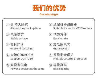 WGP Mini UPS uninterruptible power supply DC12V/9V optical modem router backup cross-border spot