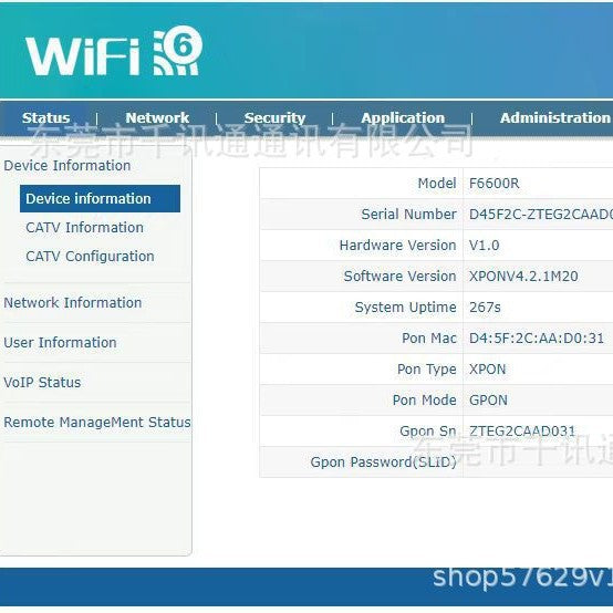 Cross-border F6600R four antennas 4GE+1TEL+WIFI+CATV 2.4/5G WiFi5 WiFi6