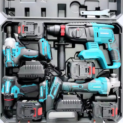 (Cross-border trading), universal set, lithium battery, electric electric drill, wrench, 4 pieces