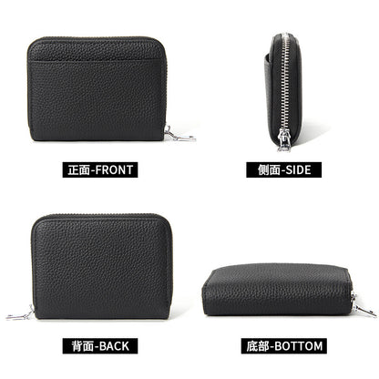 (Cross-border trading), women's short anti-magnetic wallet, men's coins, card holder, genuine leathe