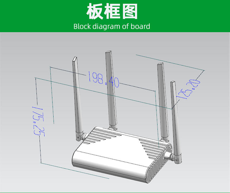 Manufacturer 25 New Router Shell Curved Design 5G Plastic Male Model Router Shell