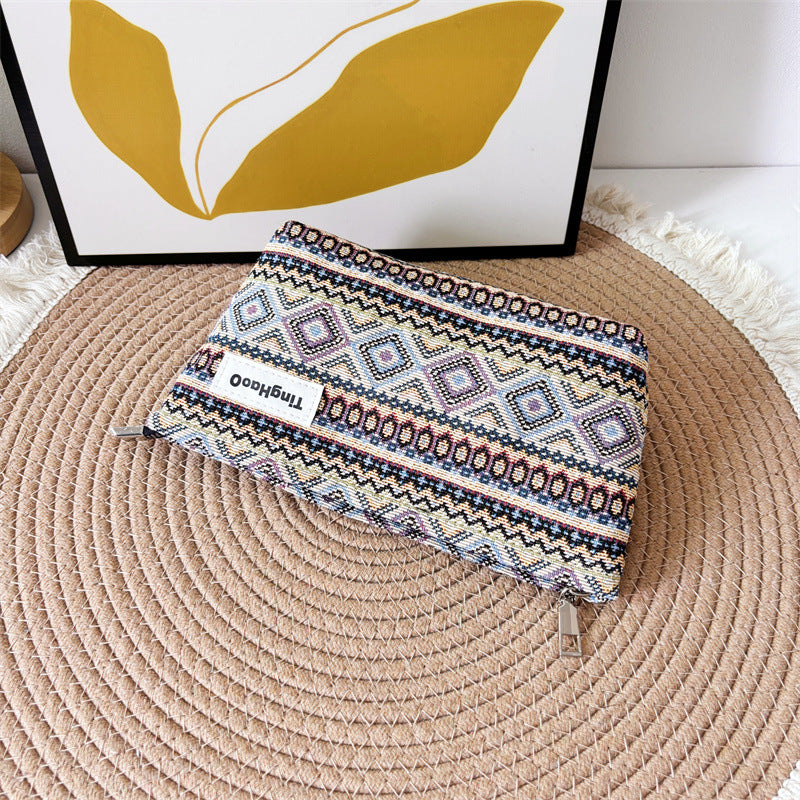 Ethnic cloth, handheld capacious organizer bag for traveling to go out, ethnic style