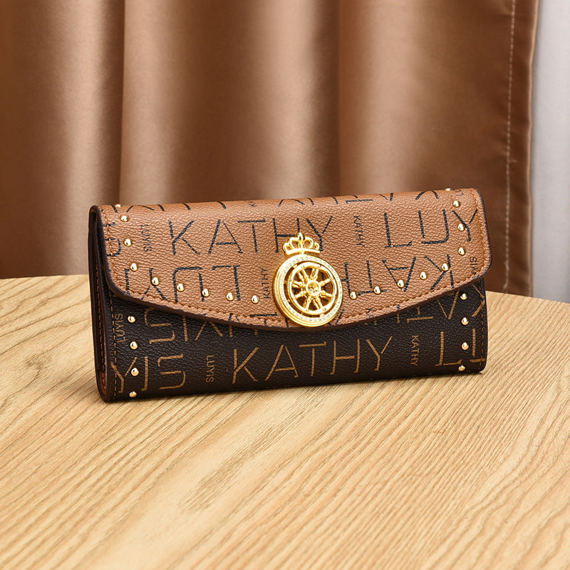 Universal retro long wallet, shoulder bag