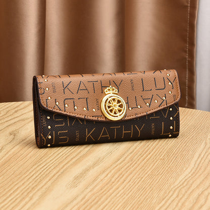Universal retro long wallet, shoulder bag