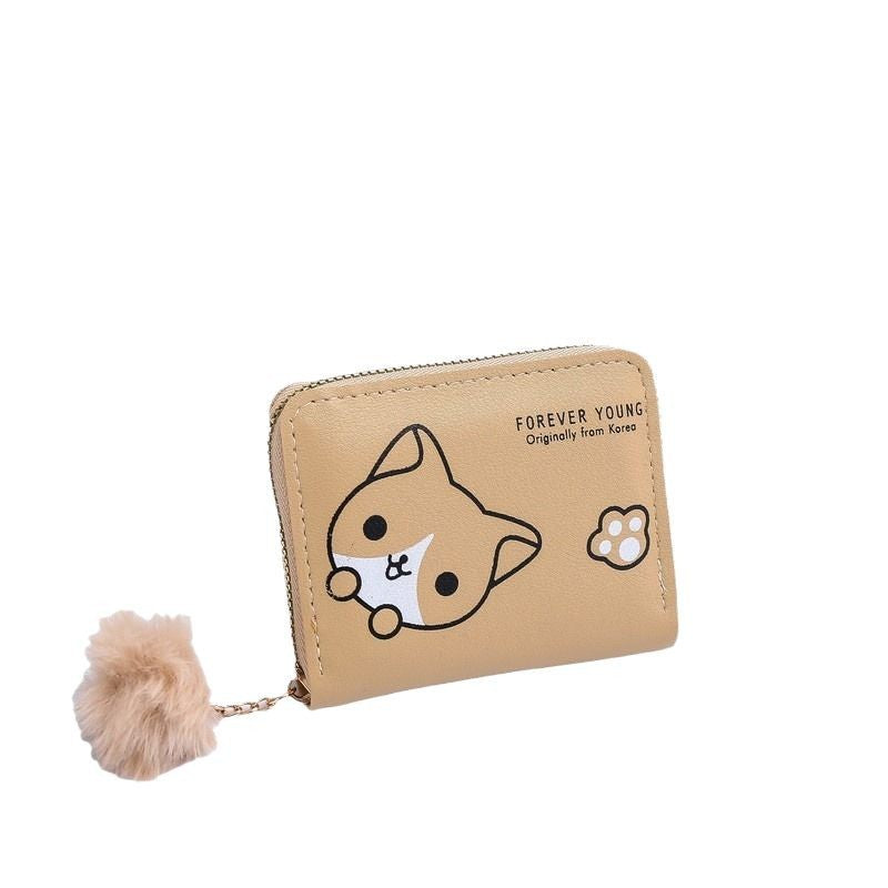 (Cross-border trading), (), short wallet, summer card holder with zipper, print