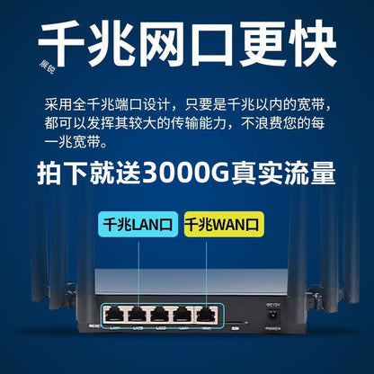 Wireless router home gigabit high-speed wireless wifi 100 megabit port student dormitory home small 