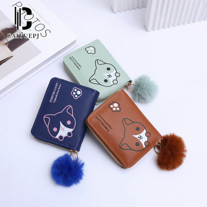 (Cross-border trading), (), short wallet, summer card holder with zipper, print