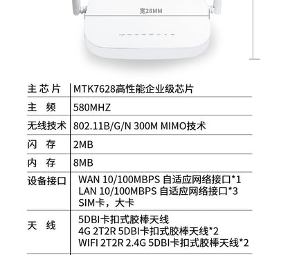 H300G 4G Full Netcom multi -uniform supports home router and 4G 3G SIM card and AP