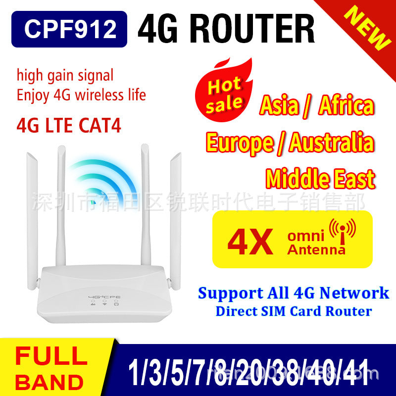E CP912 4G 5G CPE home wireless router free broadband CAT4 card plug -in outer