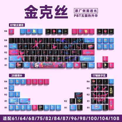 [Graffiti Jinx] Original side engraved 129 English keys [Boxed]