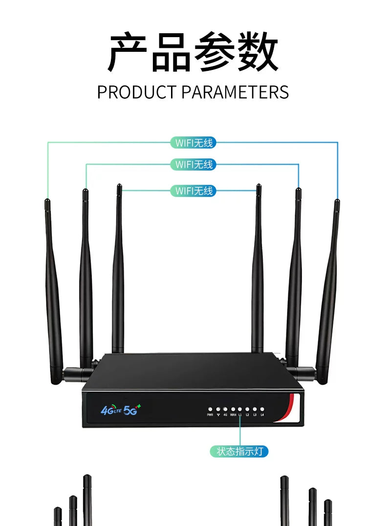 Industrial router card-free portable wifi wireless wifi three network broadband mobile wilf dual-ban
