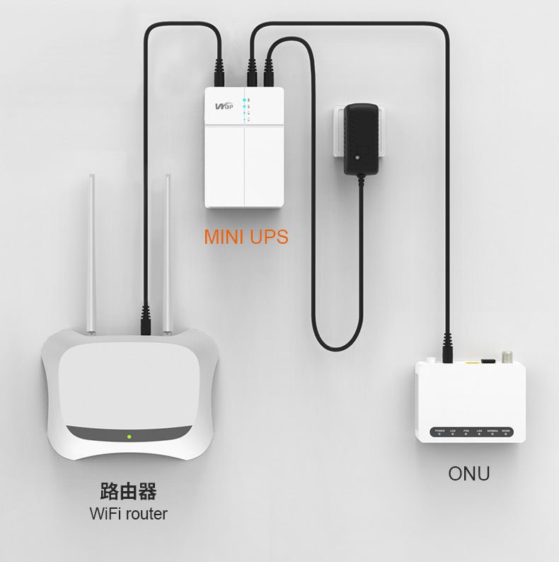 WGP Mini ups DC uninterruptible power supply DC12v2a9V1a router backup mobile cross-border spot