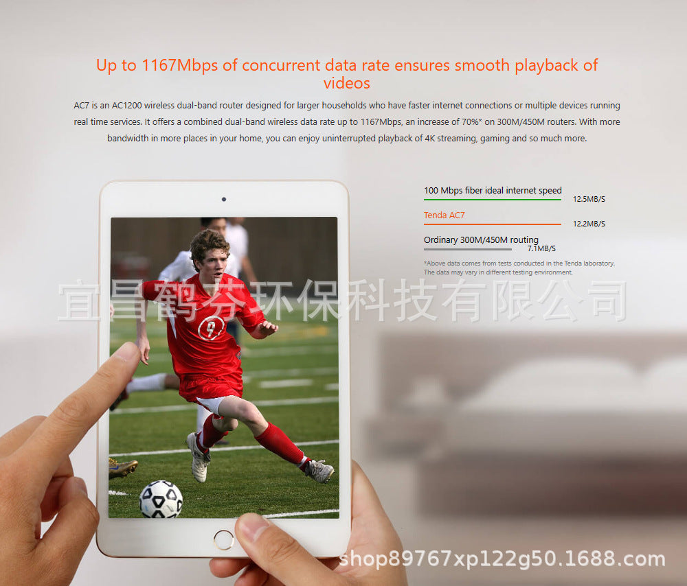 UE is the AAC7 1200M Wireless Roual Dual-Band Gigabit Wifi of DT ENG
